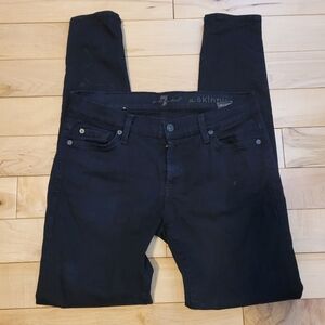 7 For All Mankind Black Women's Size 28 Skinny Jeans